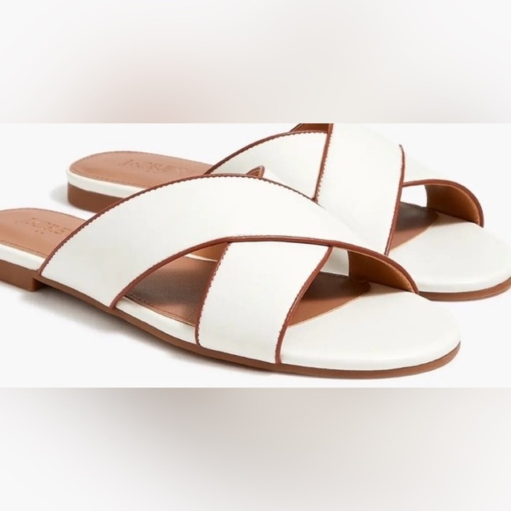 Women's J. Crew Sandals Ivory
Tan Size 7.5 EUC